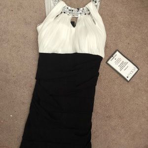 Black and white formal dress